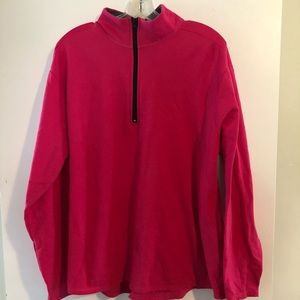 Hanes light weight pink quarter zip 2x